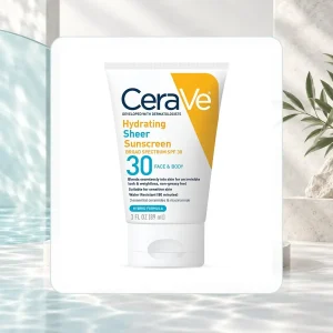 ضدآفتاب شفاف آبرسان صورت و بدن SPF 30 سراوی